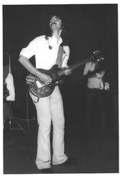 Jeff with what appears to be an early Les Paul Jr. with a tremelo tail added on.