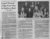 Original Press Release for Lynyrd Syknyrd from the Jacksonville Journal - May 30, 1975